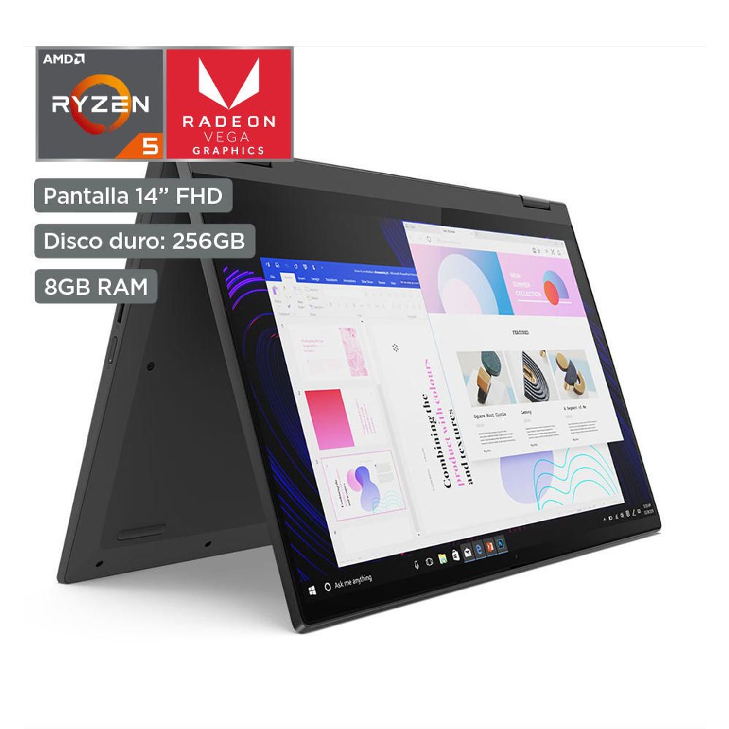 Laptop Lenovo Ideapad Flex 5 14″ FHD Touch Ryzen 5 8GB RAM 256GB SSD