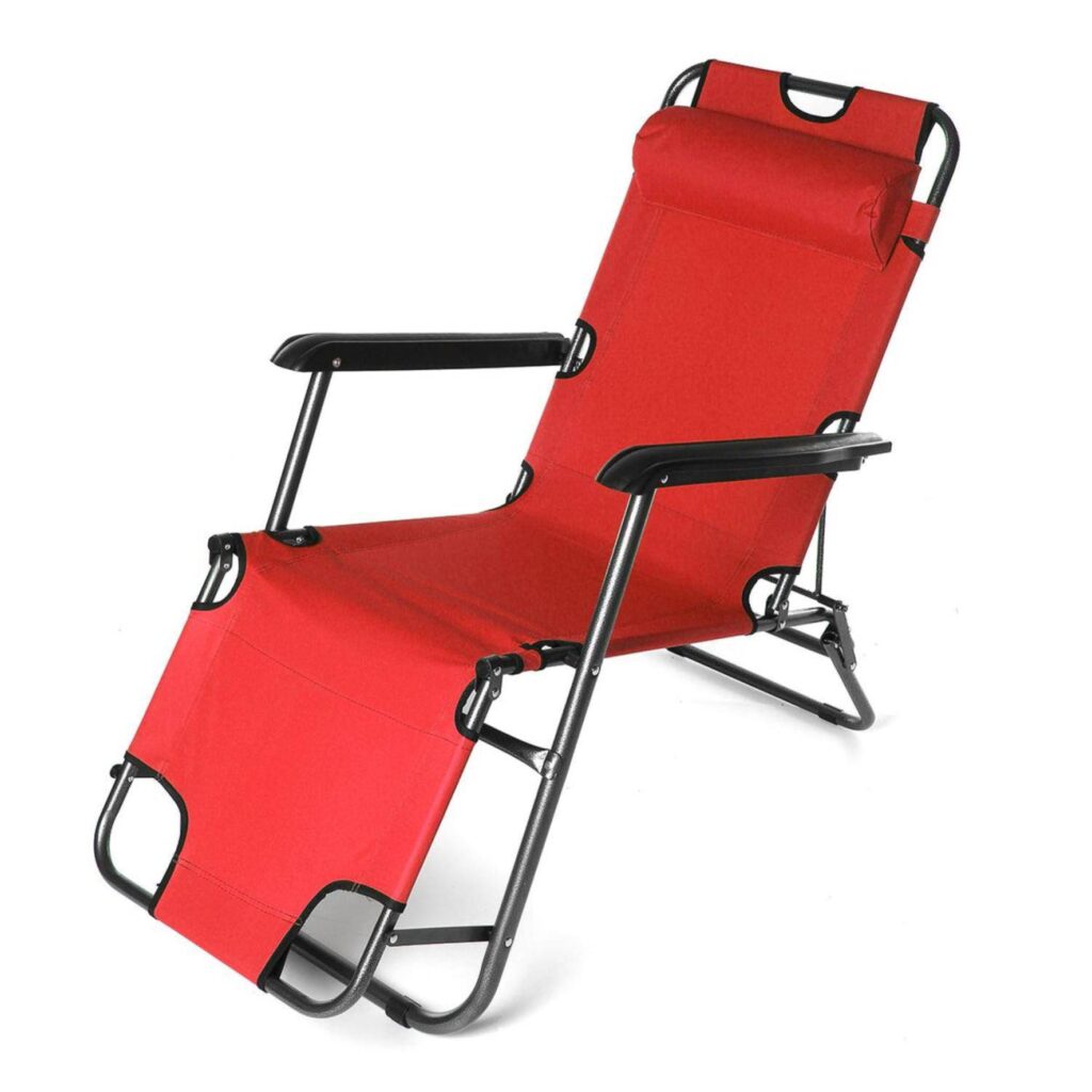 Silla Plegable De Playa Camping Portátil Silla Reposera Rojo HB STORE